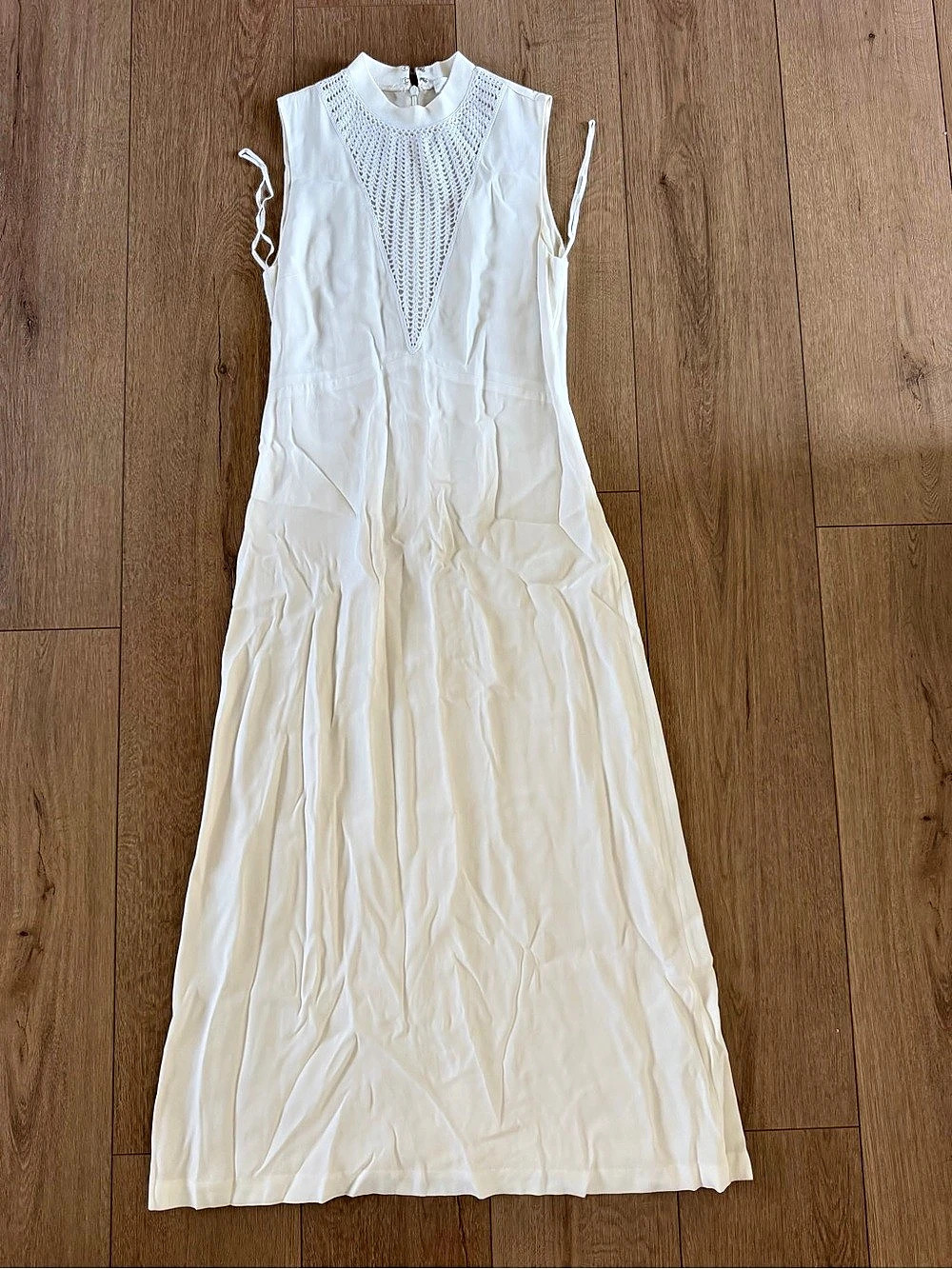 A.L.C. Crochet Trim Silk Blend Dress